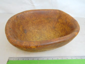 CARVED BURL WOOD TREENWARE BOW