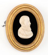 CARVED BUST OF KING EDWARD II