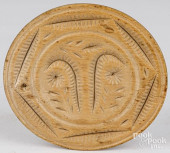 CARVED BUTTERPRINT, 19TH C.<br