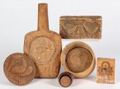 CARVED BUTTERPRINTS, 19TH C.Ca