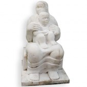 CARVED CARRARA MARBLE SCULPTUR