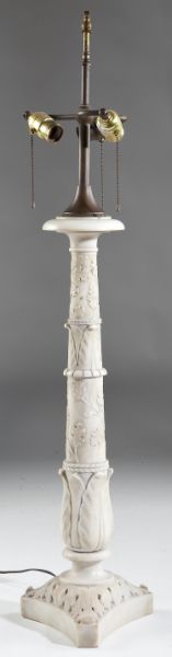 Carved Carrara Marble Table