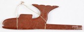 CARVED CATLINITE FISH-FORM PIP