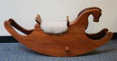 CARVED CHERRY HOBBY HORSE SIGN