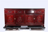 Carved Chinese cherry wood dra