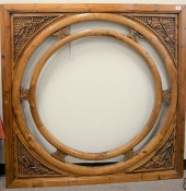 CARVED CHINESE ELM WINDOW, 19T