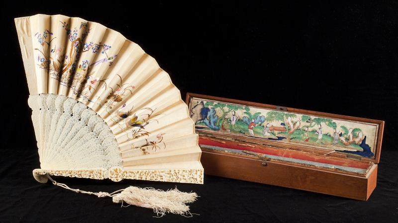 Carved Chinese Fan with