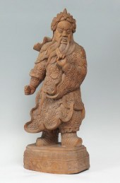 CARVED CHINESE GENERAL GUAN YU