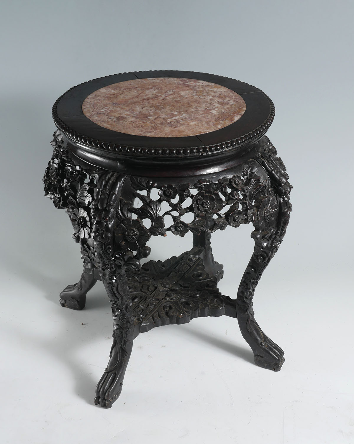 CARVED CHINESE MARBLE TOP