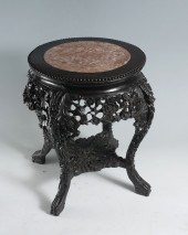 CARVED CHINESE MARBLE TOP JARD