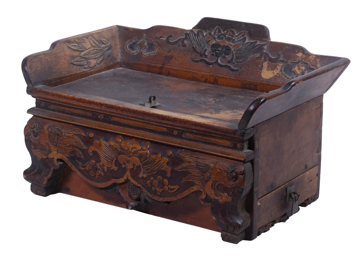 CARVED CHINESE OPIUM PIPE BOX
