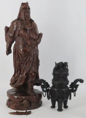 CARVED CHINESE STANDING FIGURE