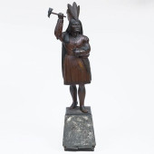 CARVED CIGAR STORE NATIVE AMER