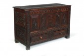 CARVED COFFER.  English  18th