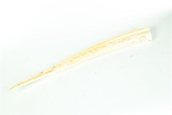 CARVED CRIBBAGE BOARD.  Eskimo 