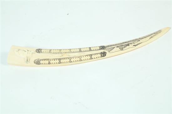 CARVED CRIBBAGE BOARD.  Eskimo 