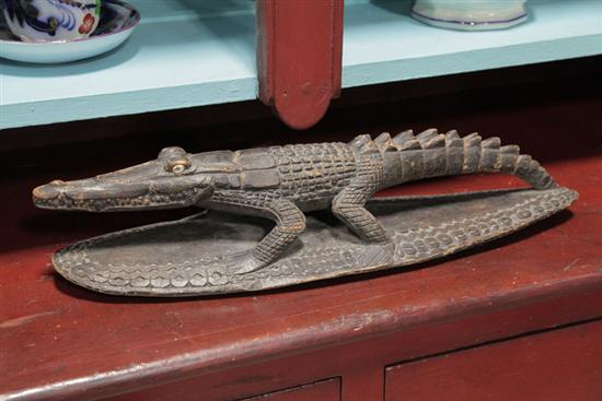 CARVED CROCODILE FETISH. Probably