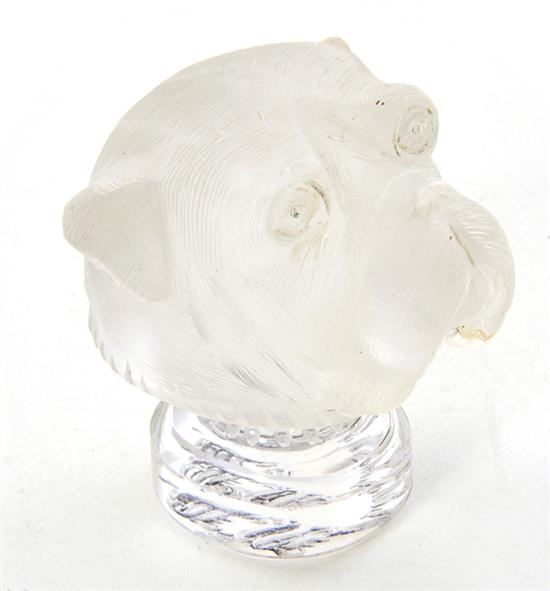 Carved crystal figural wax seal