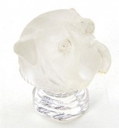 Carved crystal figural wax sea