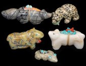 CARVED DALMATIAN STONE AND OTH