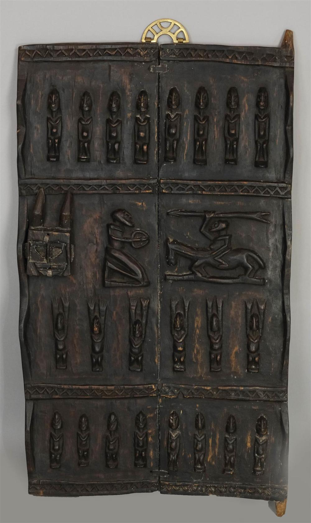 CARVED DOGON GRANARY DOOR,