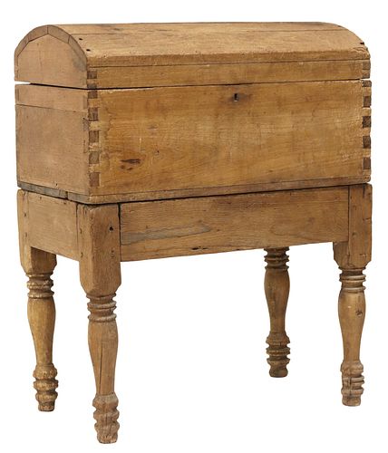 CARVED DOVETAIL STORAGE TRUNK/CHEST