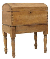CARVED DOVETAIL STORAGE TRUNK/