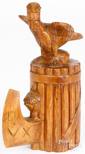 CARVED EAGLE, 20TH C.Carved