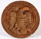 CARVED EAGLE BUTTERPRINT, 19TH