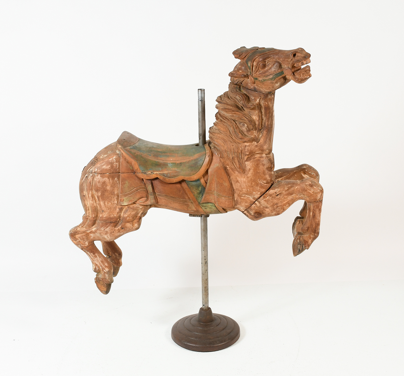 CARVED EARLY CAROUSEL HORSE: Petite