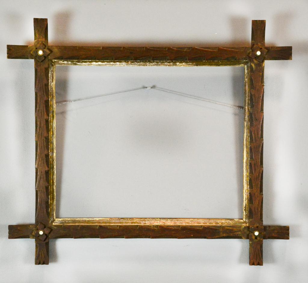 Carved Eastlake FrameChip-carved to