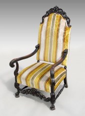 CARVED ELIZABETHAN HIGH BACK C
