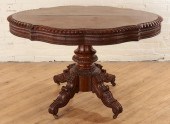 CARVED EMPIRE MAHOGANY CENTER