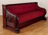 CARVED EMPIRE STYLE MAHOGANY S