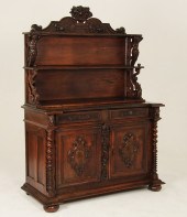 CARVED EUROPEAN OAK BUFFET, LA