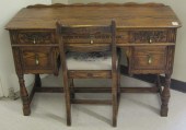 CARVED FEUDAL OAK DRESSING TAB
