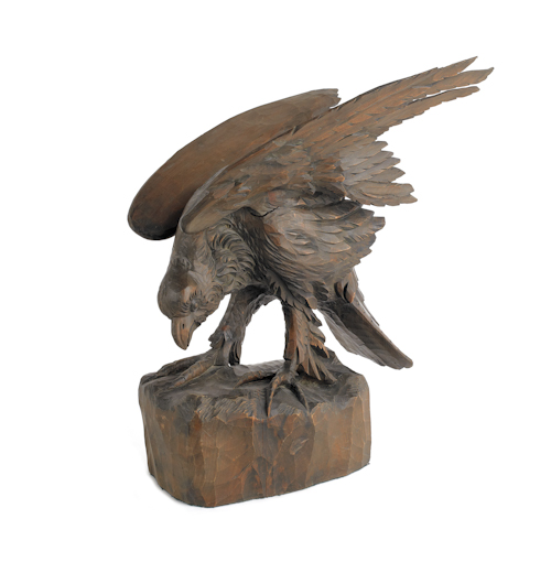 Carved figure of an eagle ca.