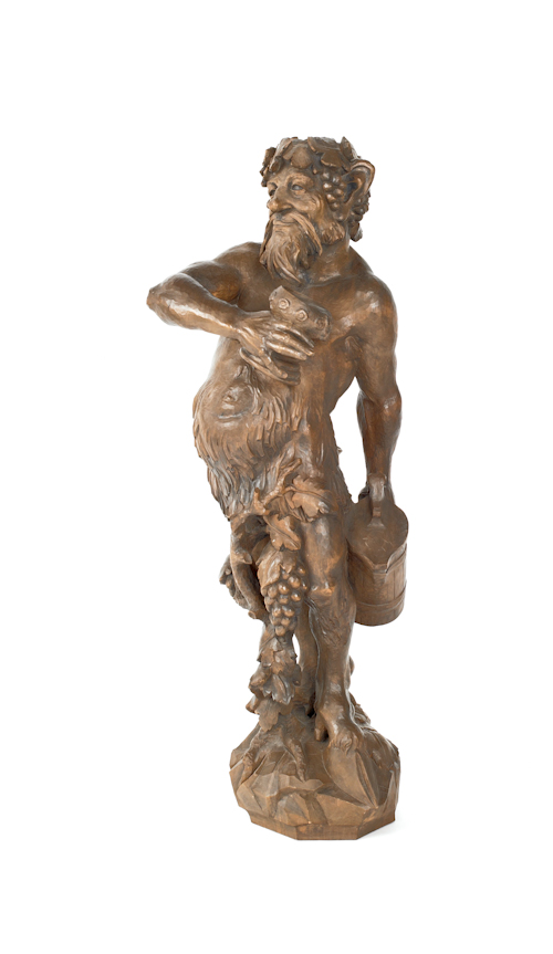 Carved figure of Bacchus 20th c.