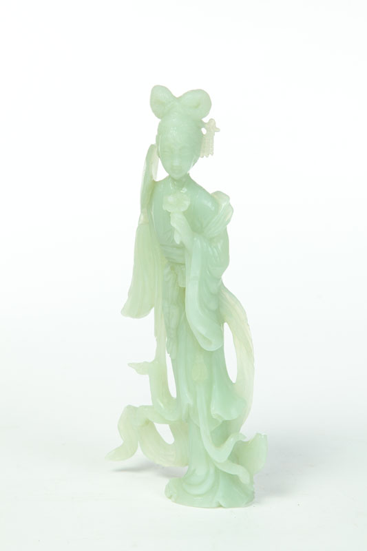 CARVED FIGURE OF KWAN YIN. 