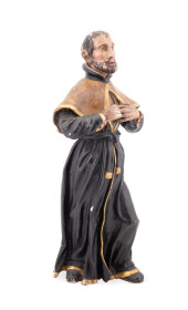 CARVED FIGURE OF ST. IGNATIUS