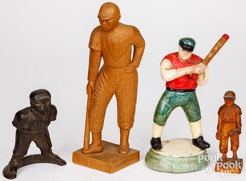 CARVED FIGURES OF BASEBALL