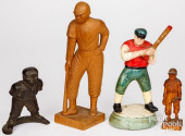 CARVED FIGURES OF BASEBALL PLA