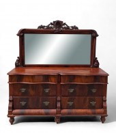 CARVED FLAMEGRAIN MAHOGANY DRE
