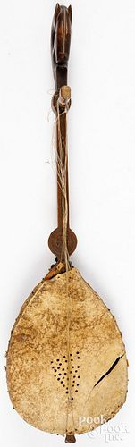 CARVED FOLK ART BANJO, EARLY 2