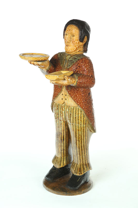 CARVED FOLK ART BUTLER.  Probably