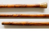 CARVED FOLK ART CANECarved and