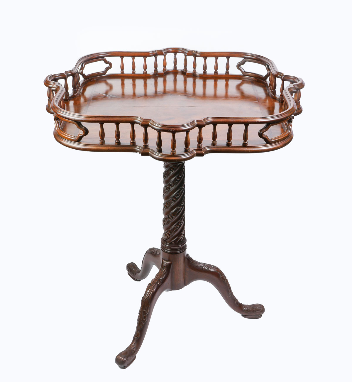 CARVED FRANK MARTELLI MAHOGANY TILT