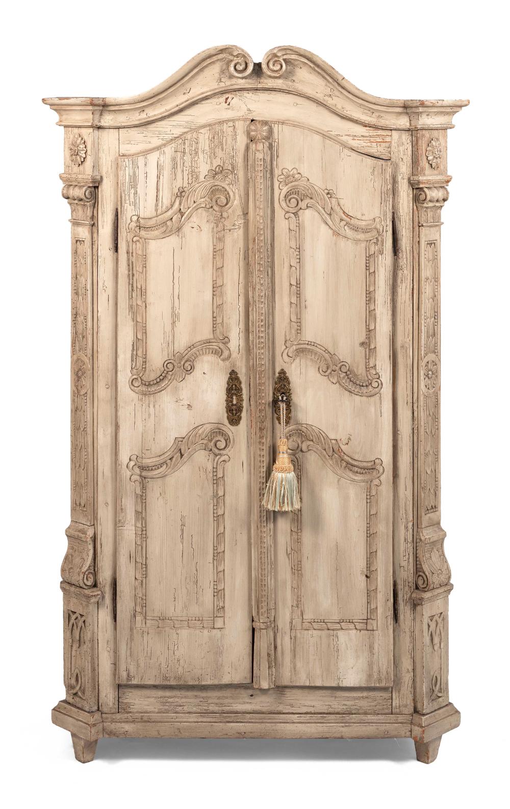 CARVED FRENCH-STYLE DOUBLE-DOOR