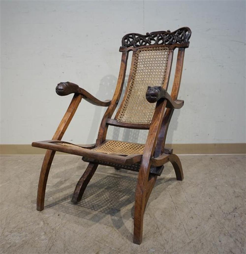 CARVED FRUITWOOD CANED