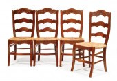 CARVED FRUITWOOD SIDE CHAIRSFo